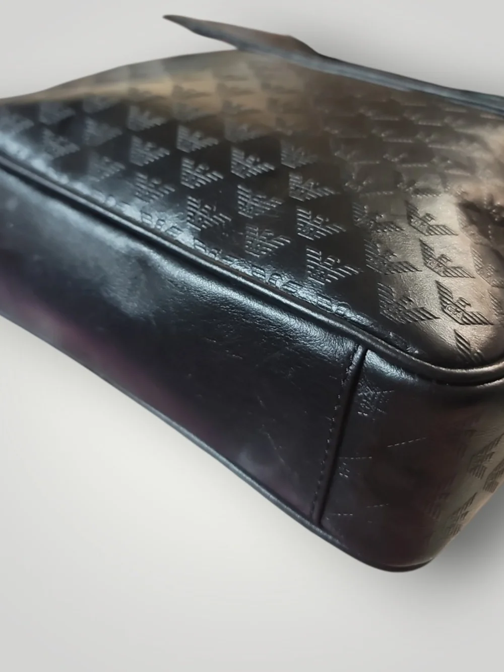 Emporio Armani Black Mens Crossbody Messenger Bag Like New